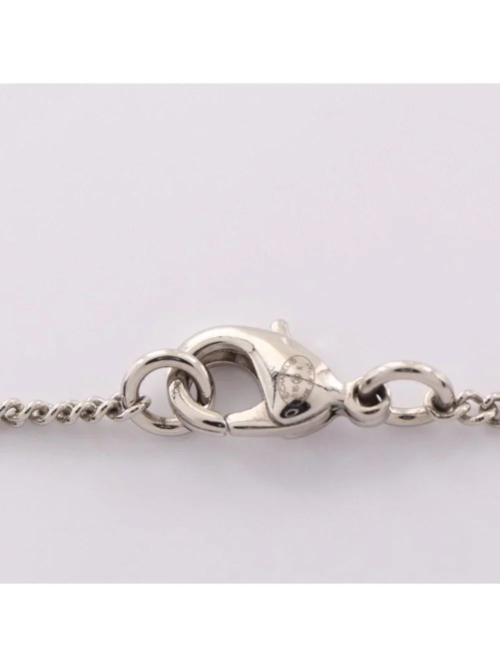 Chanel Necklace CC Logo Cat Silver